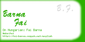 barna fai business card